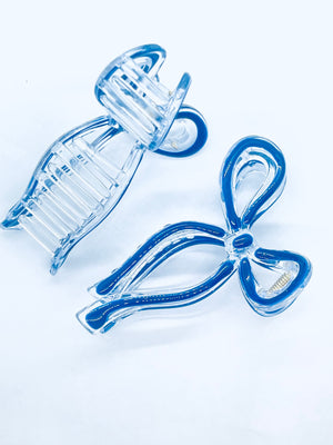 “Bow Era”(navy/clear)  claw clip collection