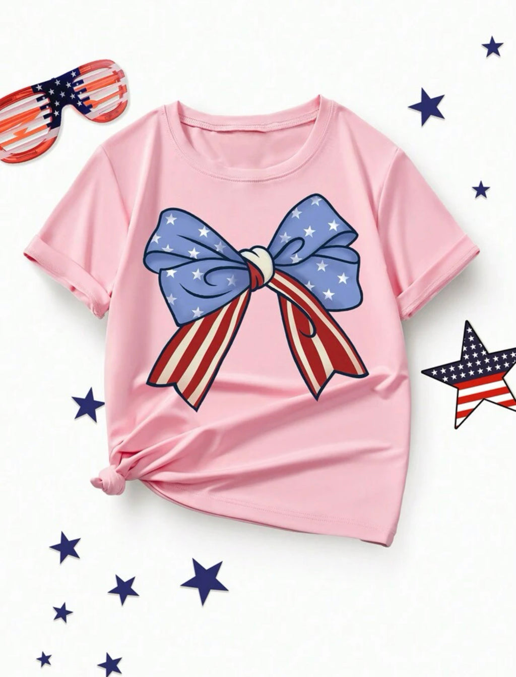 "Bows and Stars" girl t-shirt