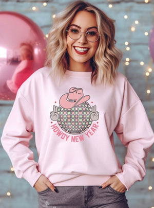 "Howdy to the New Year" (Pink) Sweatshirt