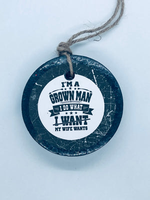"I'm A Grown Man" car freshie