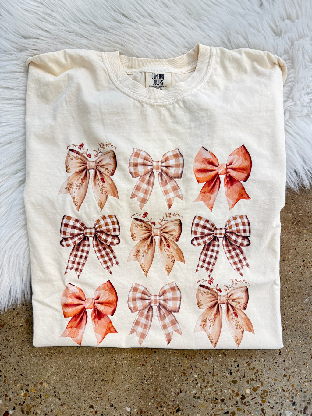 "Fall Bows" comfort colors t-shirt