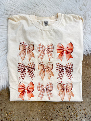 "Fall Bows" comfort colors t-shirt