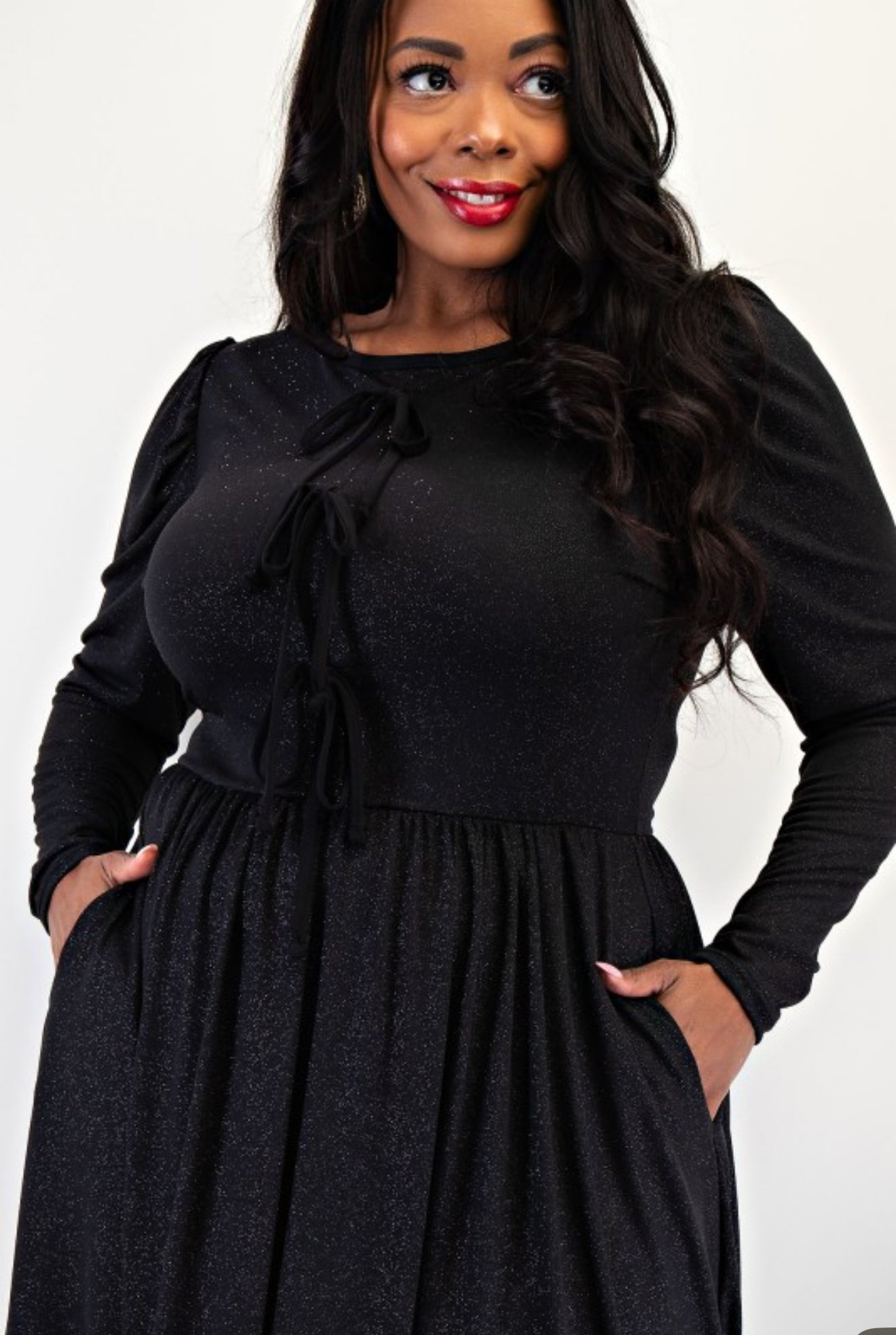 "Glamorous Energy" (black) plus dress