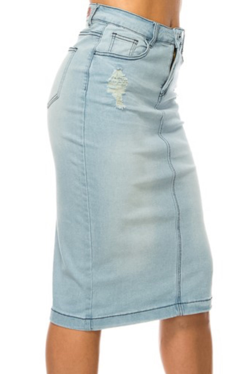 "Lightly Distressed" Be-Girl Skirt