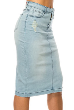 "Lightly Distressed" Be-Girl Skirt