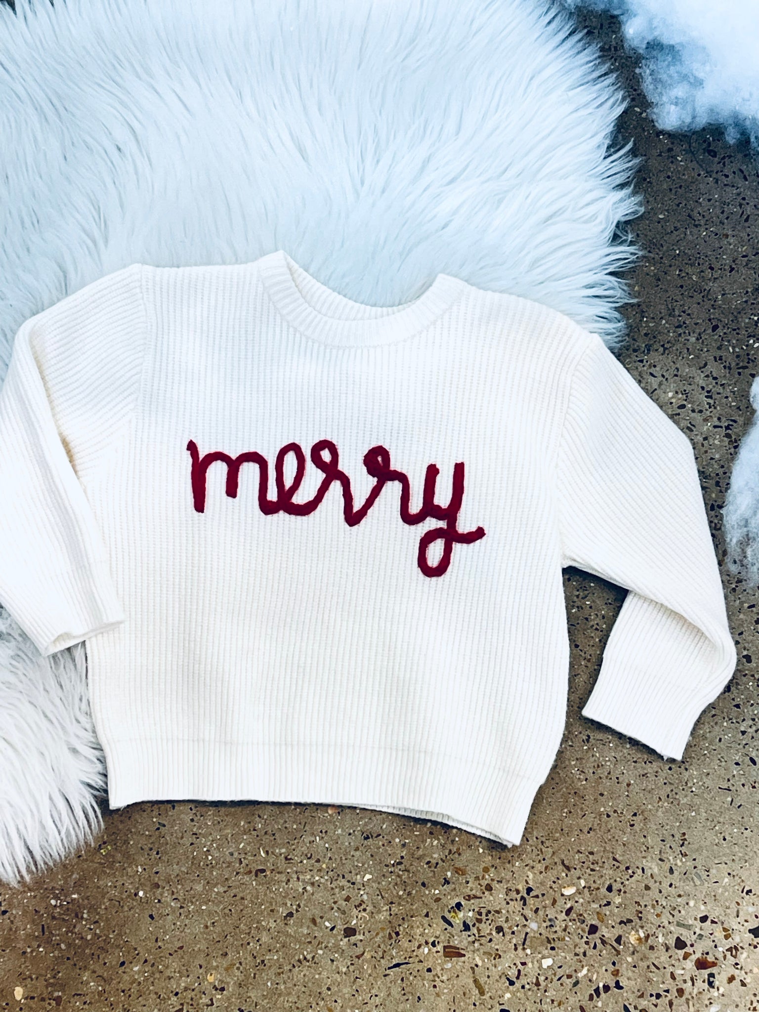"Merry Mood" girls sweater