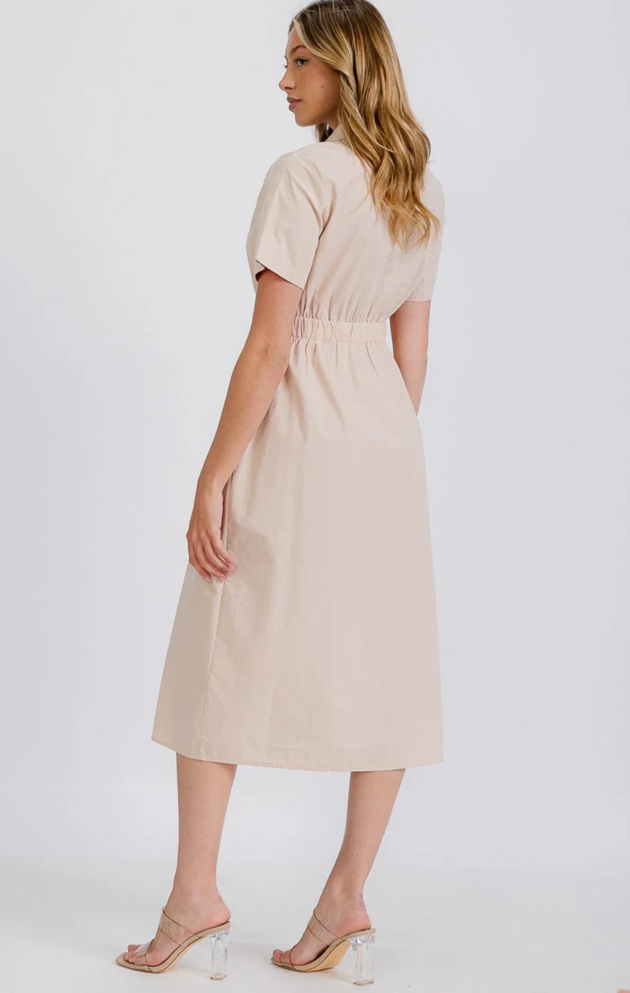 "Sunday's In June" (beige) dress