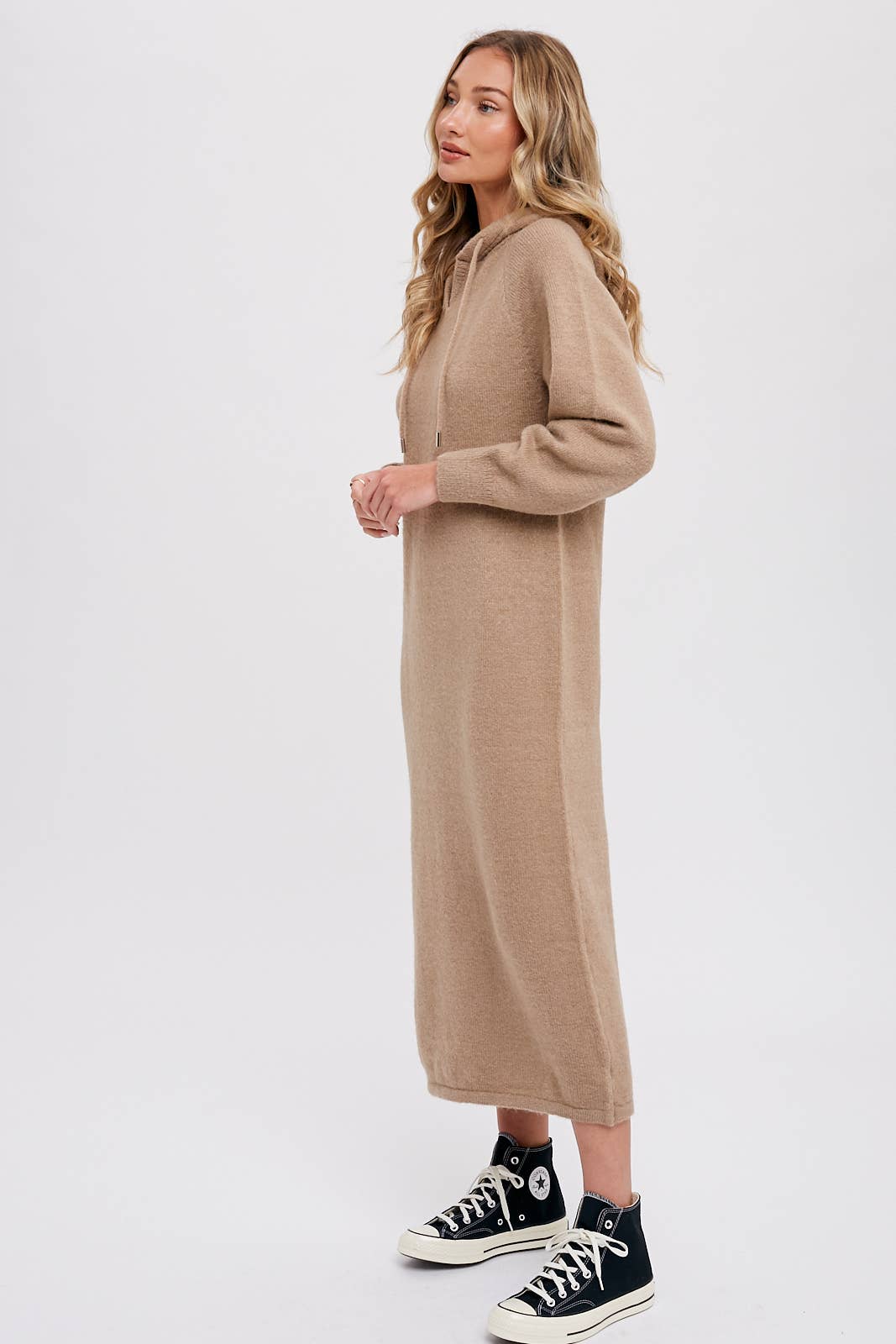 “A Day For A Latte” hooded sweater  dress