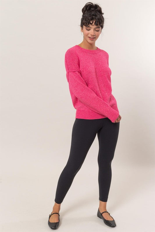 "Statement for the Season" (Raspberry) Sweater