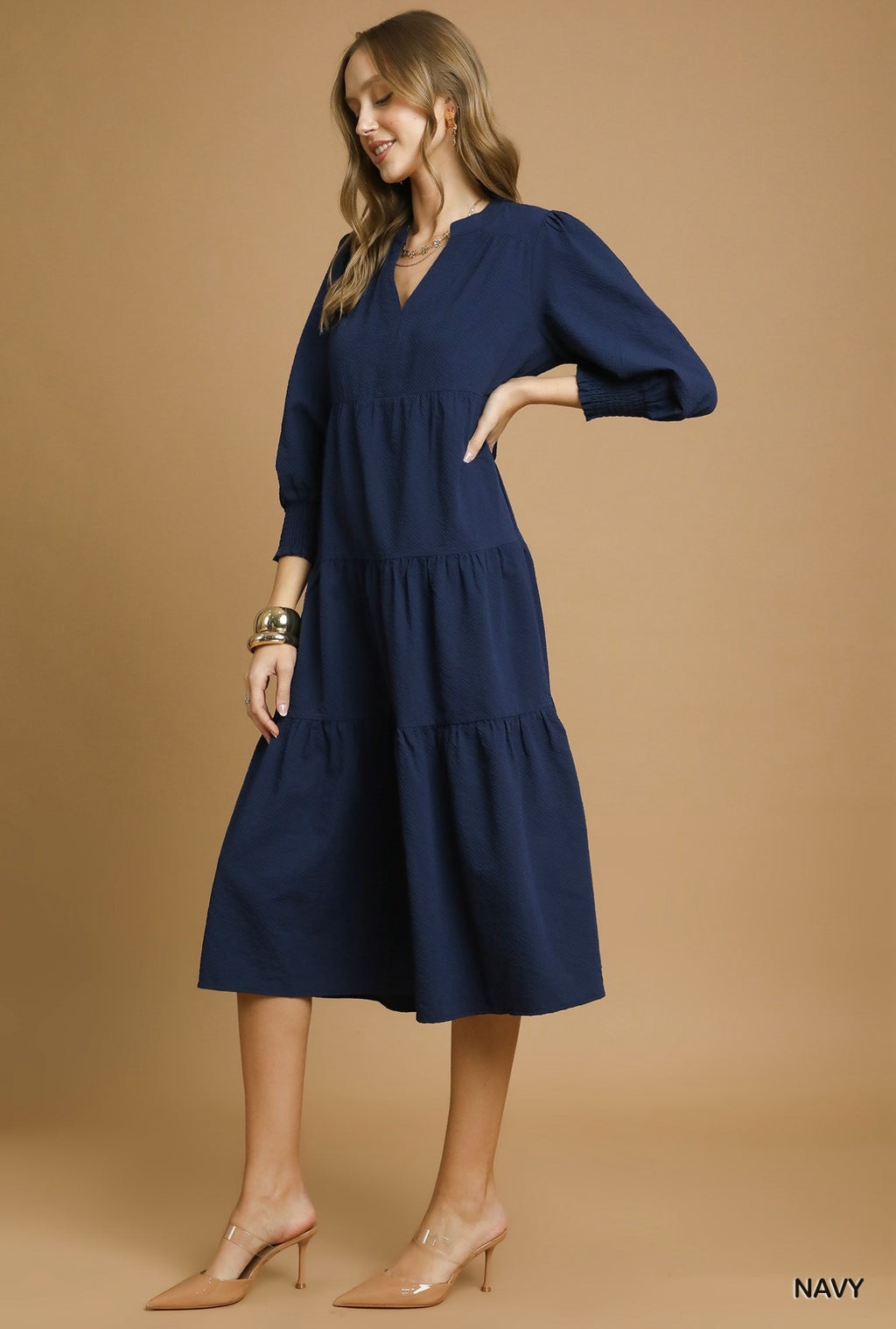 "God Is The Whisper In Your Storm" (navy) dress