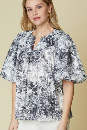 "Meet Me At The Cafe" (black) top