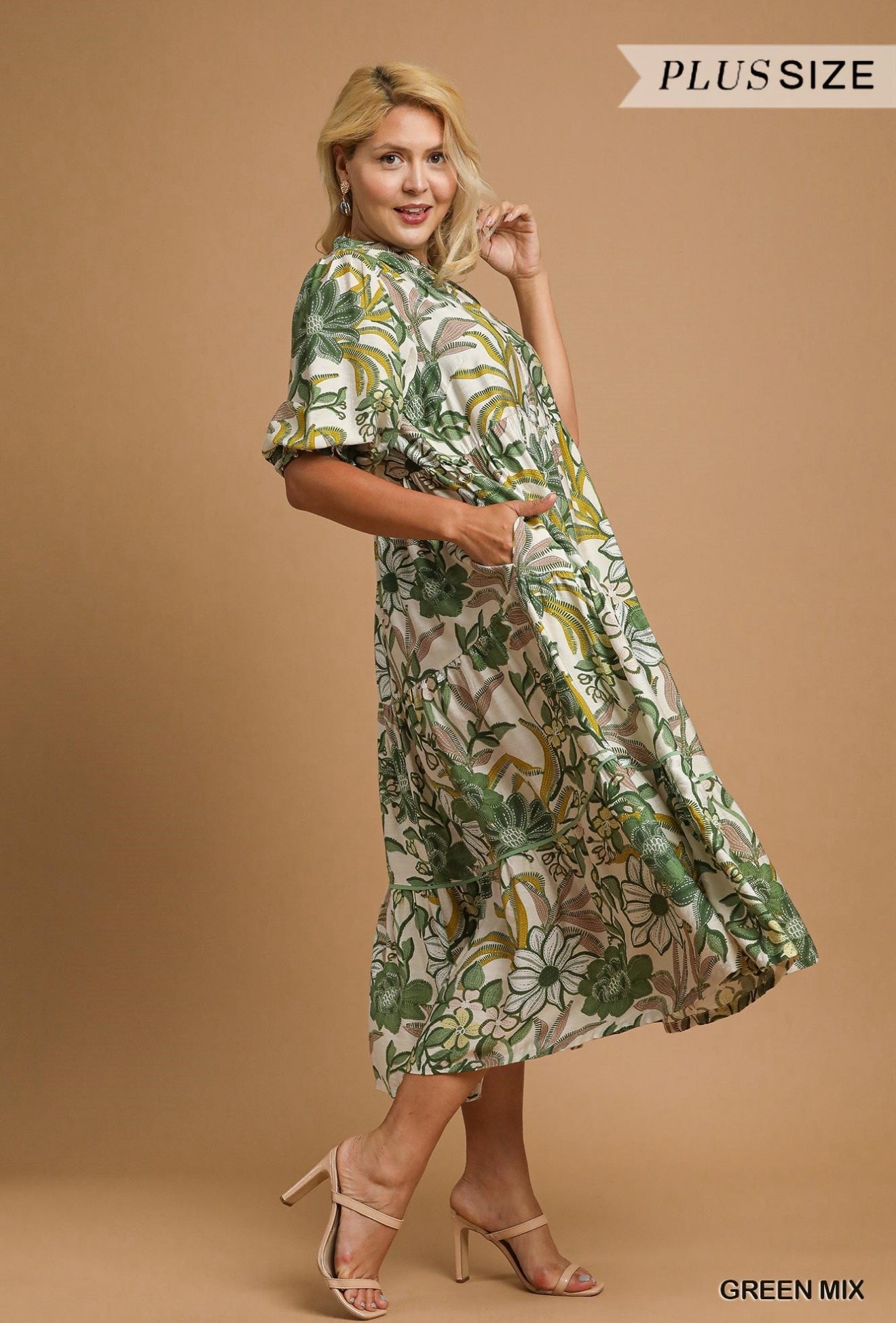 "Botanical Belle" (green) dress