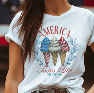 "America Taste Like Freedom" Bella Canvas Tee