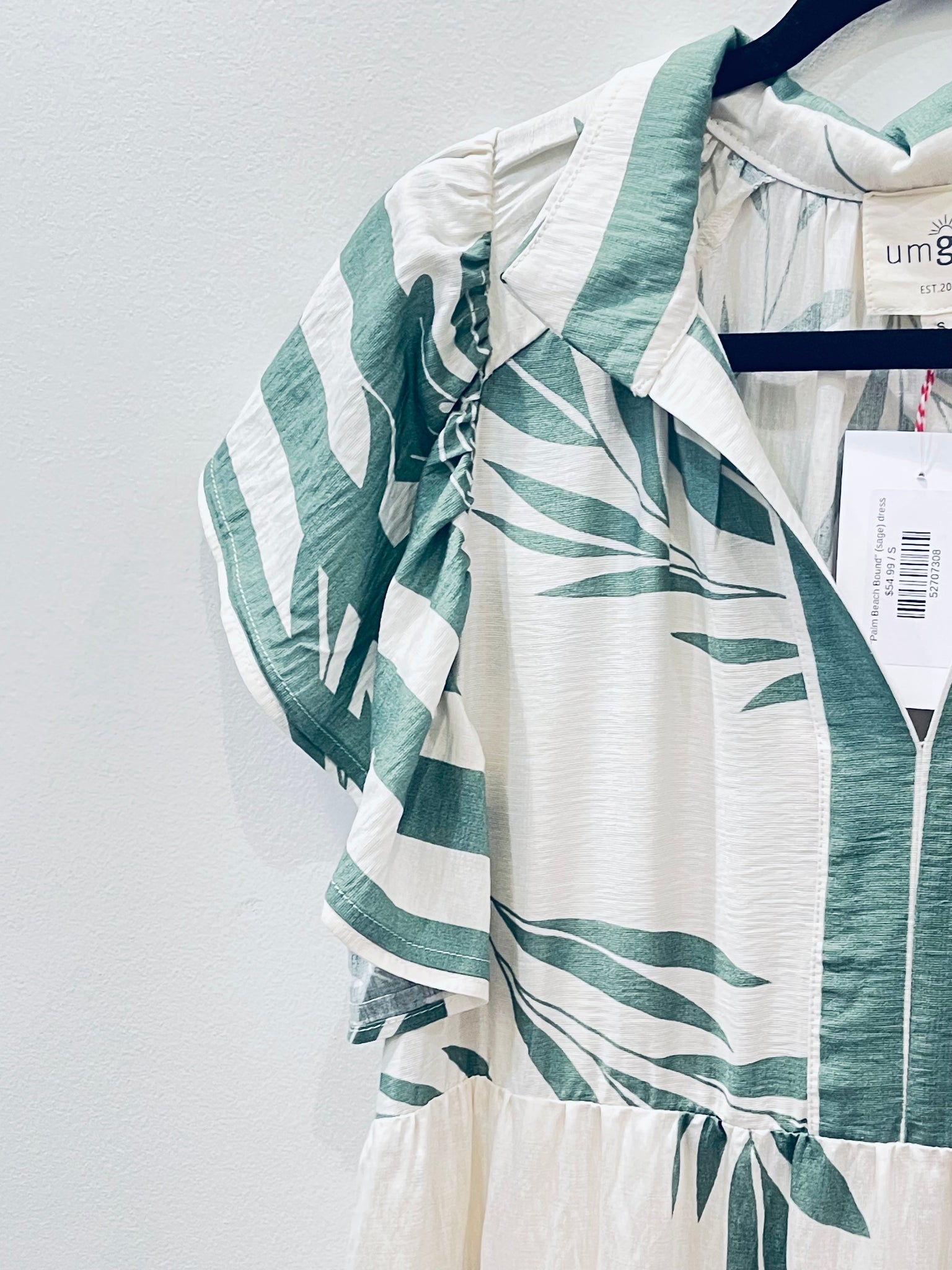 “Palm Beach Bound” (sage) dress