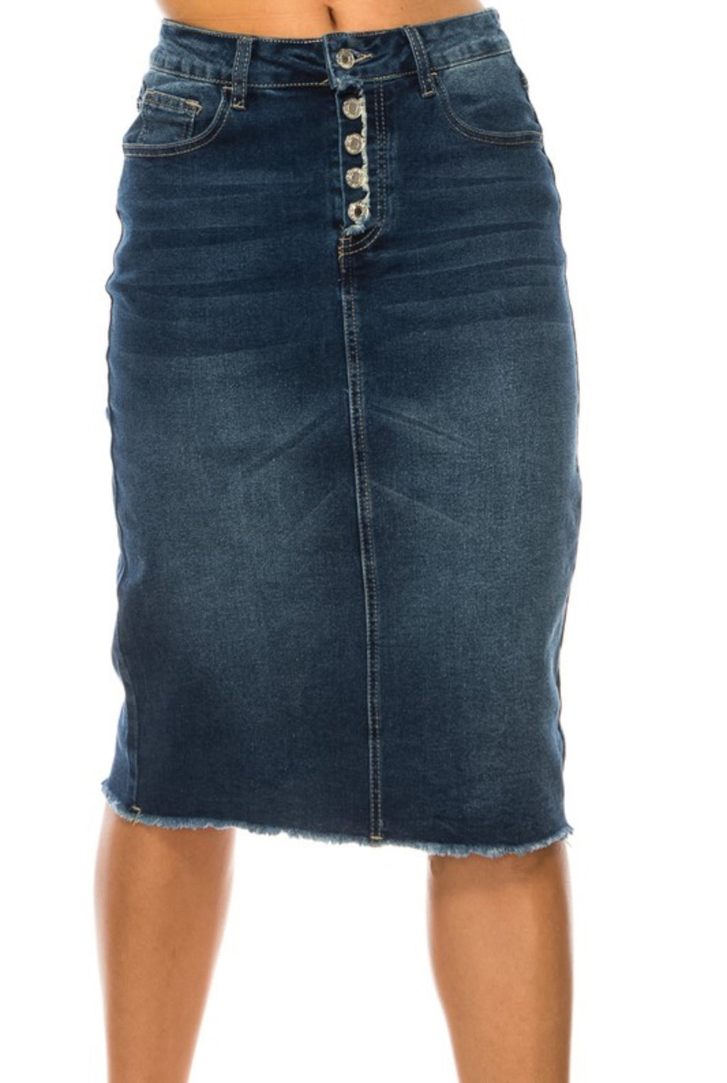 “Indigo Distress” Be-Girl skirt