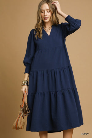 "God Is The Whisper In Your Storm" (navy) dress