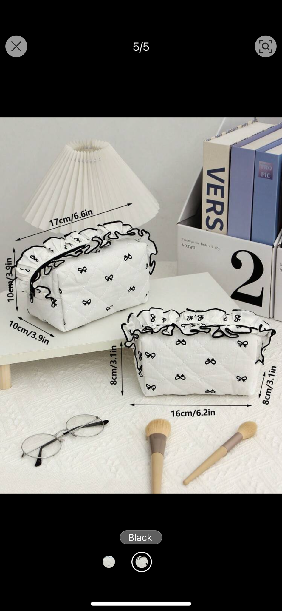 "Vintage Travel" (black & white)Bow accessory bags