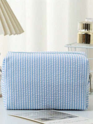 “Throw In A Little Summer” (striped blue) bag