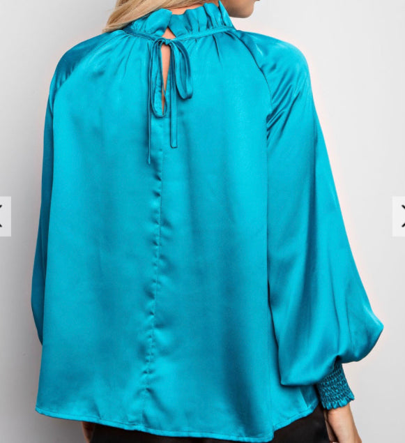 "Casual Sophistication" (blue) top