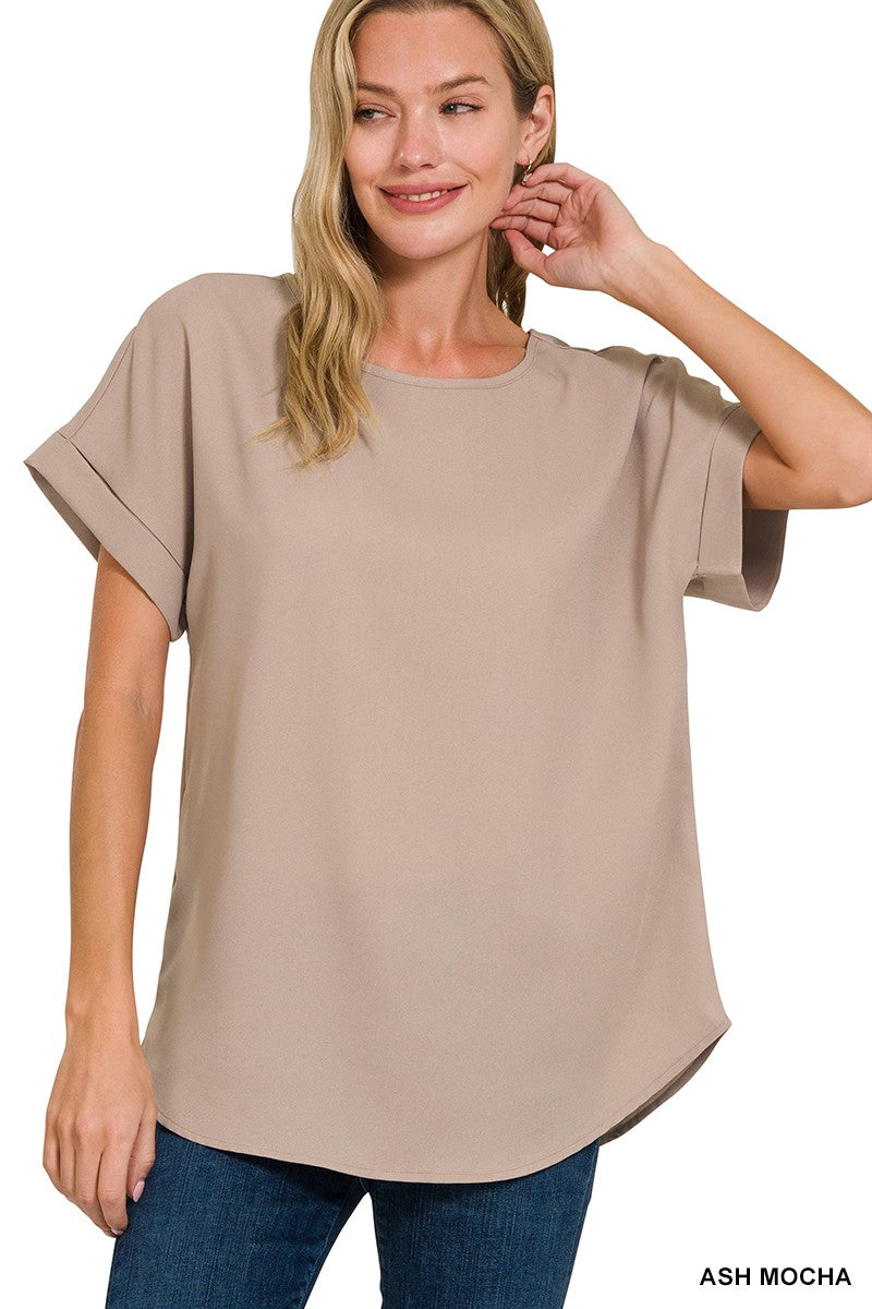 "Beautiful In Basic" (Ash Mocha) Top