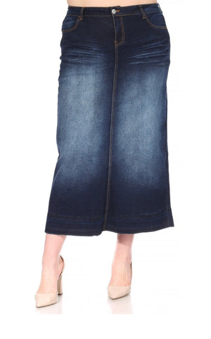 "Dark Denim Days" long plus Be-Girl skirt