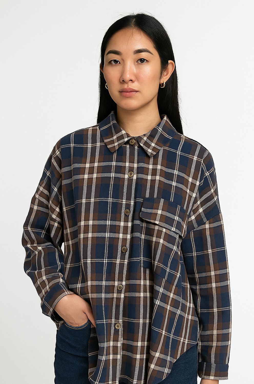 "Weekend Wanderer" (navy) plus top