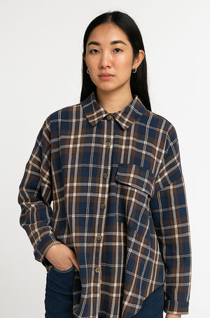 "Weekend Wanderer" (navy) plus top