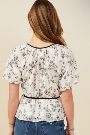 "Make It Look Easy" (black & white) top
