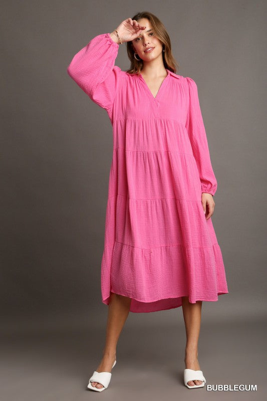 "A Day In Comfort" (Bubblegum) dress