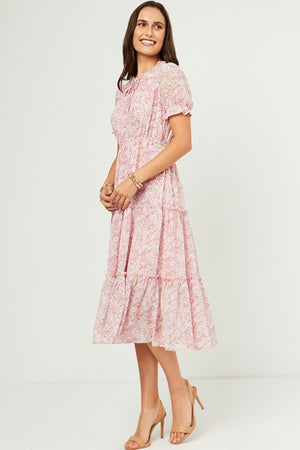 "Scent of Spring" (pink) reg & plus dress