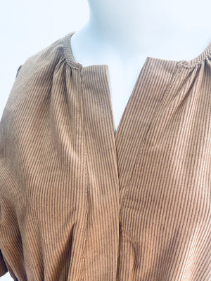 "Autumn Stroll" (taupe) dress