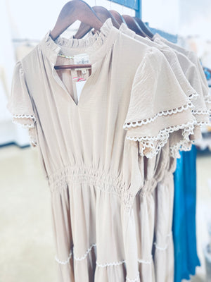 “Bookmark This Chapter” (latte) dress