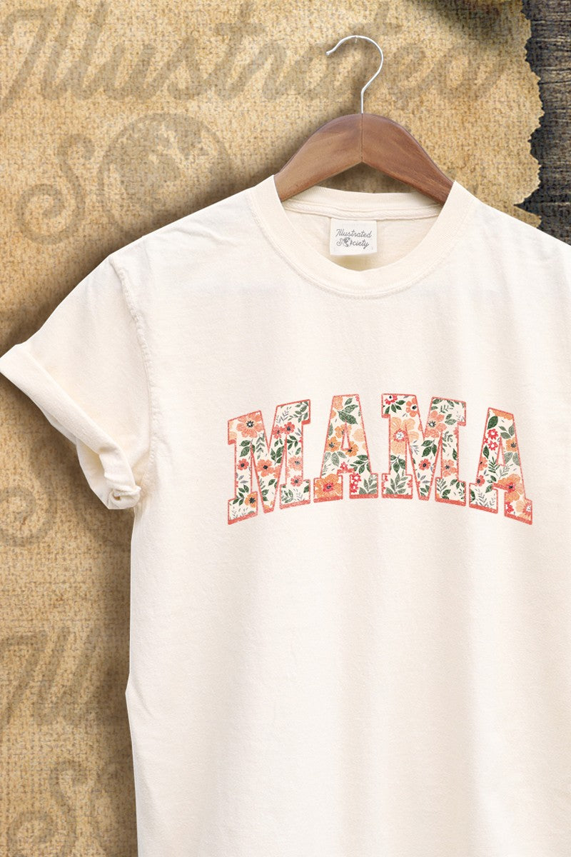 “Flowers for Mama” (ivory) mother t-shirt