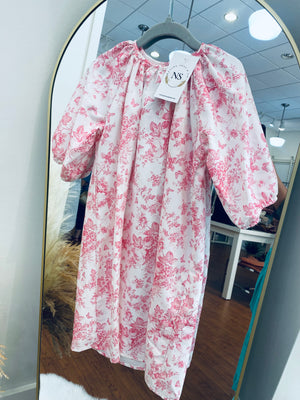 "Butterfly Garden" (pink) girl's dress