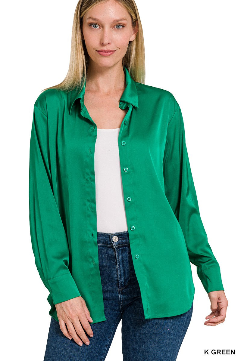 "Look At Her Shine (k green) silk top