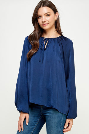 "Snagged Your Attention" (navy) top