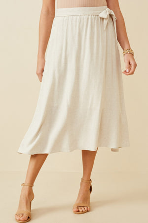 "Life In Linen" Midi Skirt