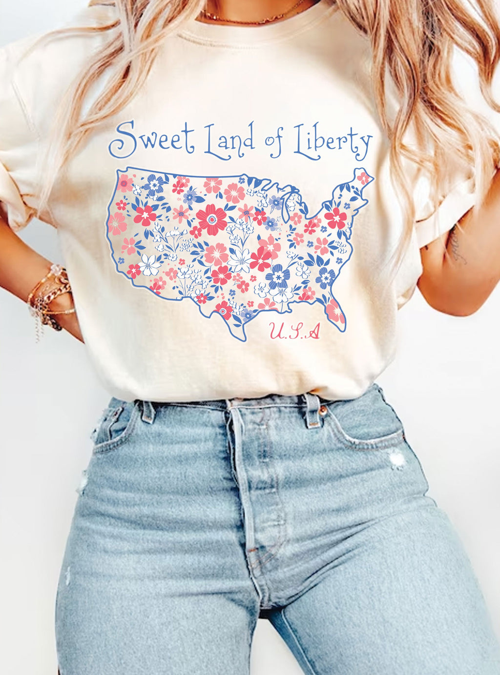 "Sweet Land Of Liberty" (natural) t-shirt