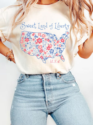 "Sweet Land Of Liberty" (natural) t-shirt