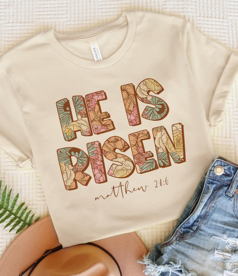 "He is Risen" (Bella Canvas) Plus Tee