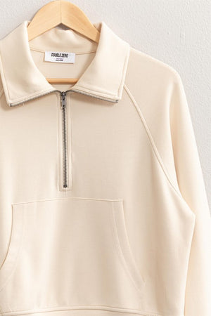 "Soft in the Season" (Cream) Quarter Zip