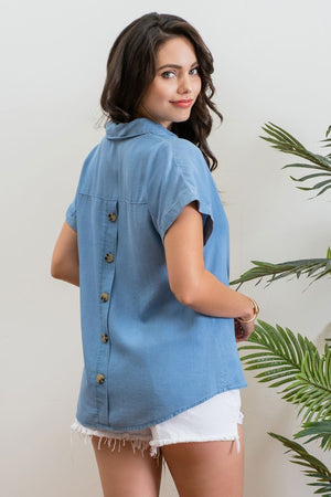 "Syncing With Summer" denim top