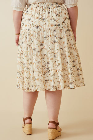“Touch of Florals” plus skirt