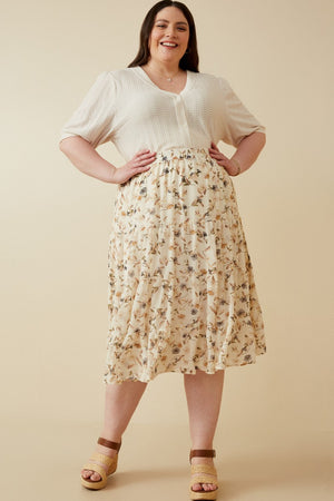 “Touch of Florals” plus skirt
