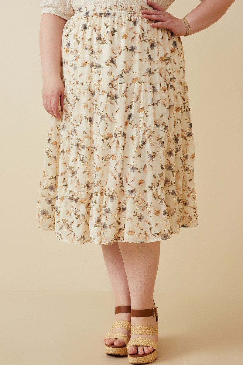 “Touch of Florals” plus skirt