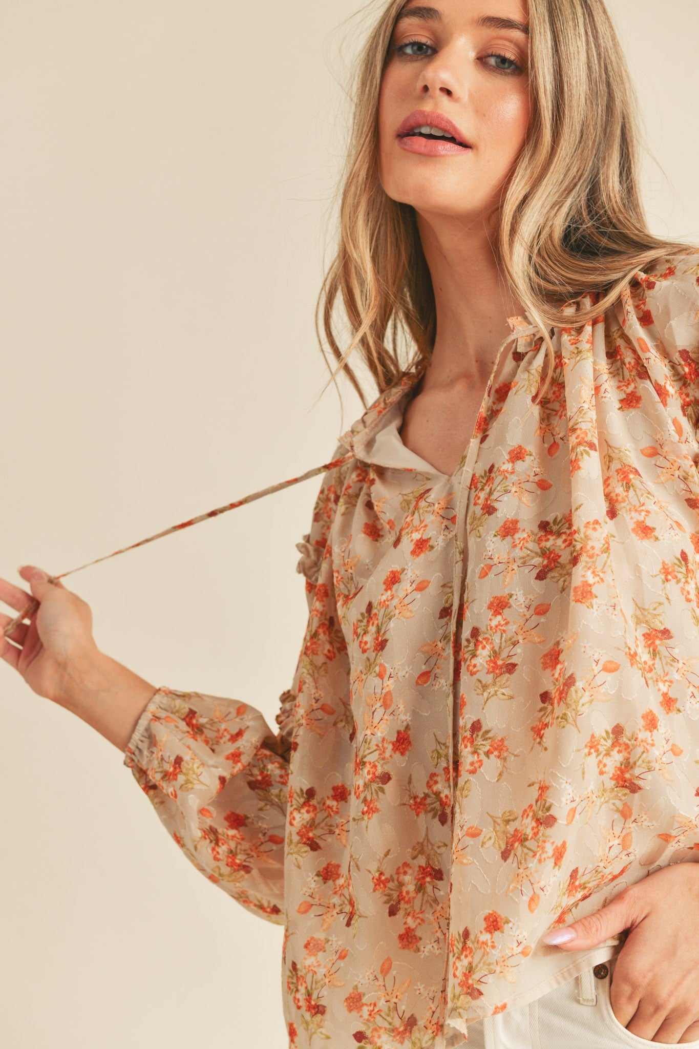 "Soft Touch Of Florals"top