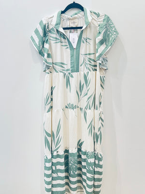 “Palm Beach Bound” (sage) dress