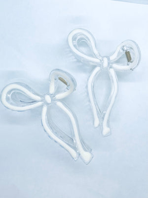 “Bow Era”(white/clear)  claw clip collection