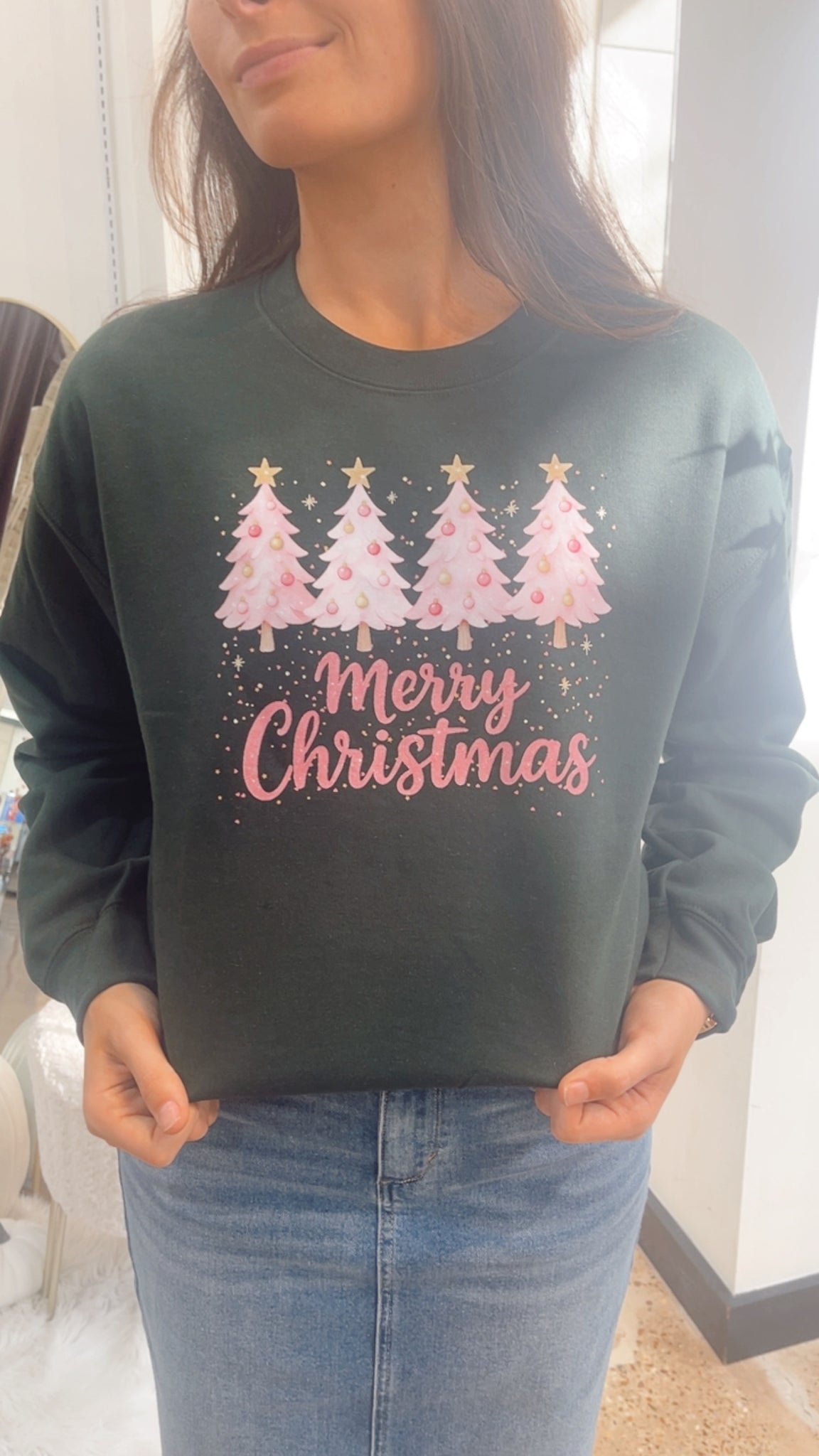 "Pastel Pines Holiday"sweatshirt