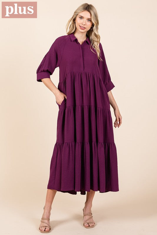 “Fall Come Quickly” (plum) plus dress